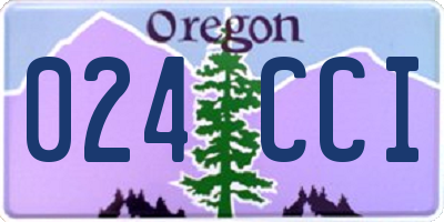 OR license plate 024CCI