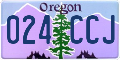 OR license plate 024CCJ