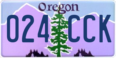 OR license plate 024CCK