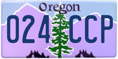 OR license plate 024CCP
