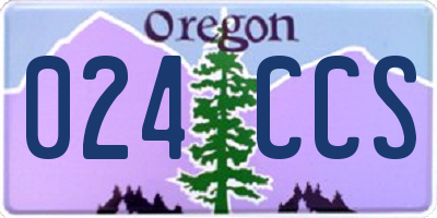 OR license plate 024CCS