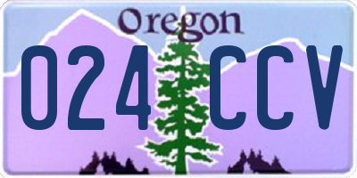 OR license plate 024CCV