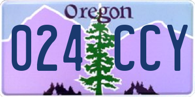 OR license plate 024CCY