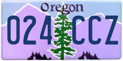 OR license plate 024CCZ