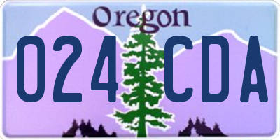 OR license plate 024CDA