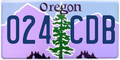 OR license plate 024CDB