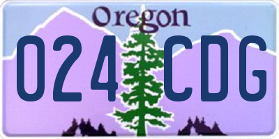 OR license plate 024CDG