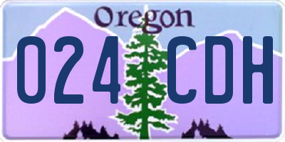 OR license plate 024CDH