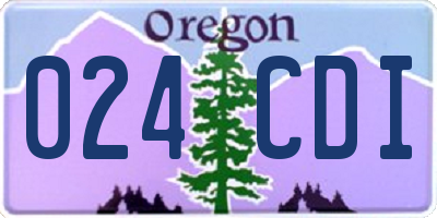 OR license plate 024CDI