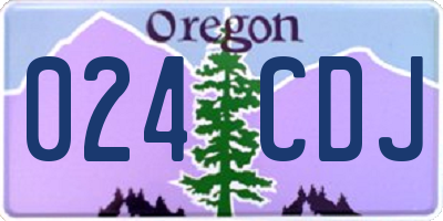 OR license plate 024CDJ