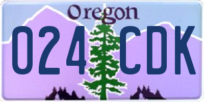OR license plate 024CDK
