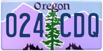 OR license plate 024CDQ