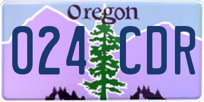 OR license plate 024CDR