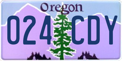 OR license plate 024CDY
