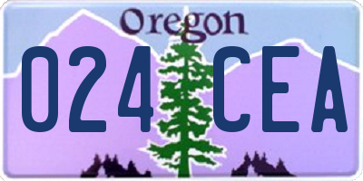 OR license plate 024CEA