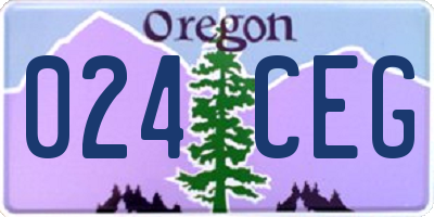 OR license plate 024CEG