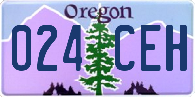 OR license plate 024CEH