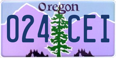 OR license plate 024CEI