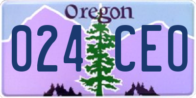 OR license plate 024CEO