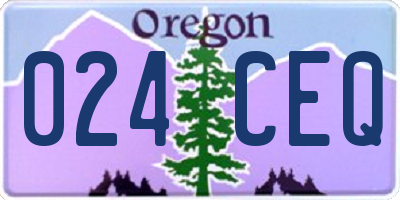 OR license plate 024CEQ