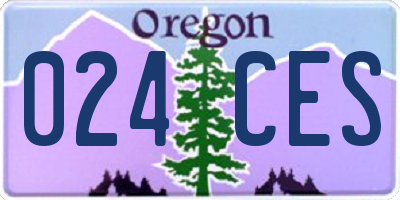 OR license plate 024CES