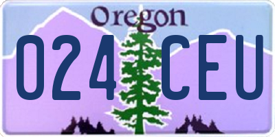 OR license plate 024CEU