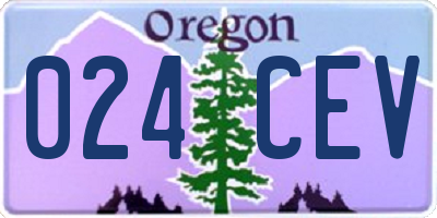 OR license plate 024CEV