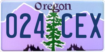 OR license plate 024CEX