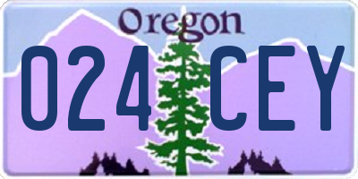 OR license plate 024CEY