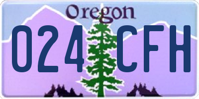 OR license plate 024CFH