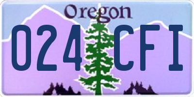 OR license plate 024CFI