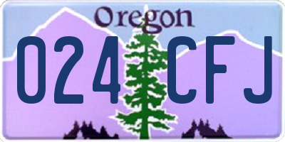OR license plate 024CFJ
