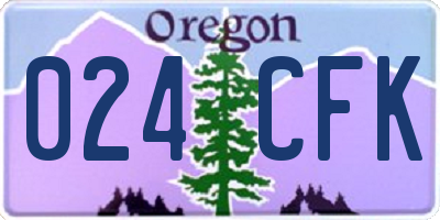 OR license plate 024CFK