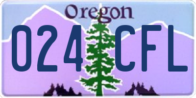 OR license plate 024CFL