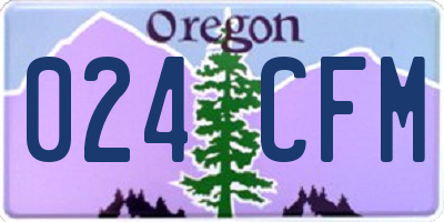 OR license plate 024CFM
