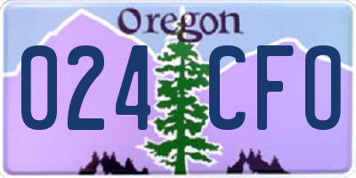 OR license plate 024CFO