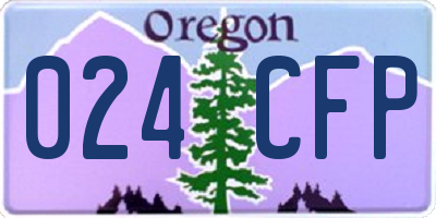 OR license plate 024CFP