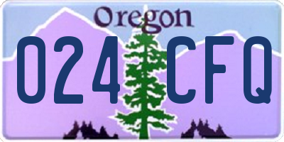 OR license plate 024CFQ