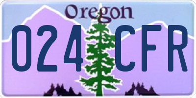 OR license plate 024CFR