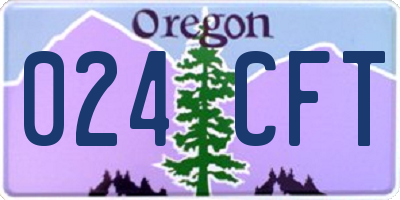OR license plate 024CFT