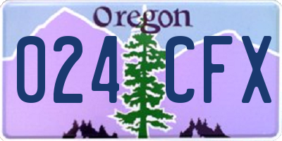 OR license plate 024CFX