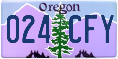 OR license plate 024CFY