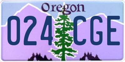 OR license plate 024CGE