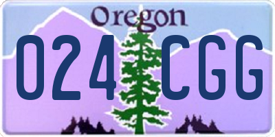 OR license plate 024CGG