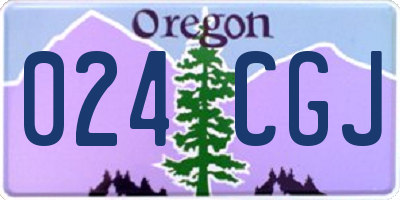 OR license plate 024CGJ