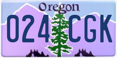 OR license plate 024CGK