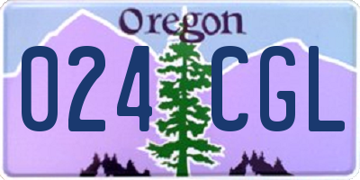 OR license plate 024CGL