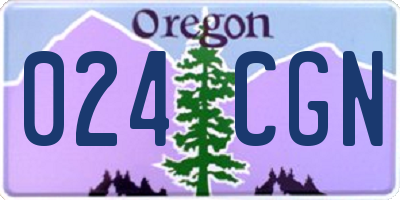 OR license plate 024CGN