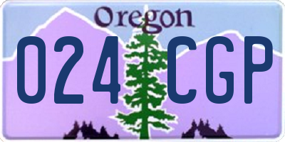OR license plate 024CGP