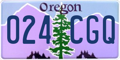 OR license plate 024CGQ